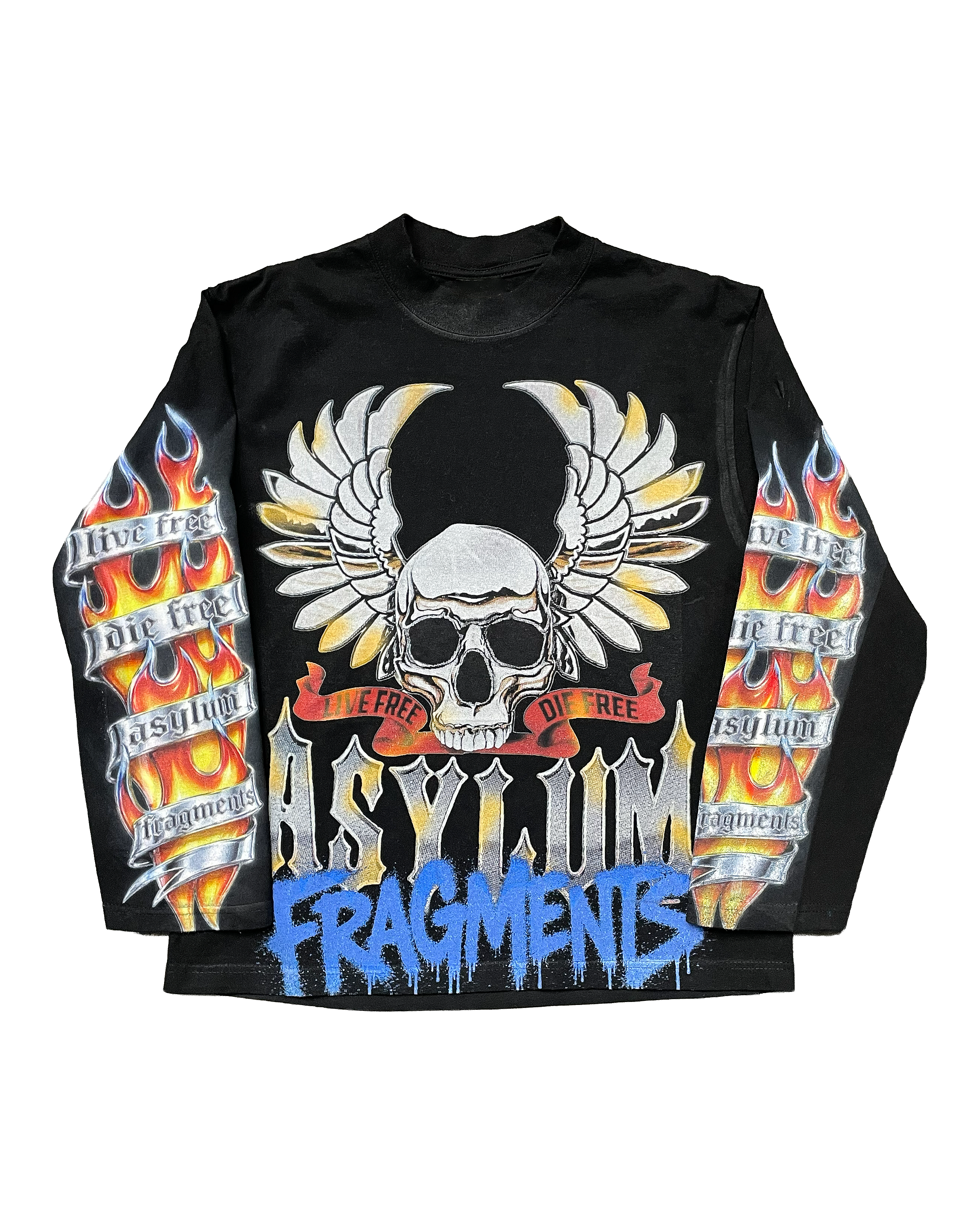 ASYLUM Skull Flames Long Sleeve
